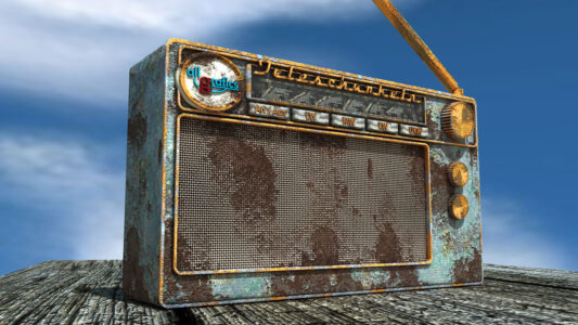 Radio mit Verwitterungen