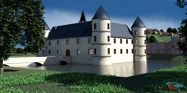 Sinziger Schloss vor der Zerstörung 1689 Sinziger Schloss vor der Zerstörung 1689